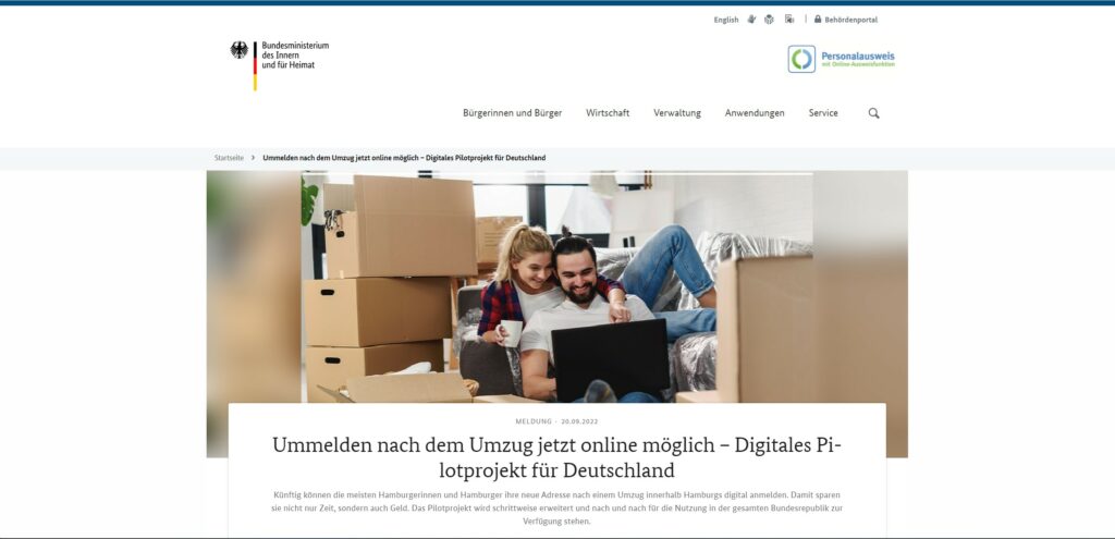 Adressänderung online