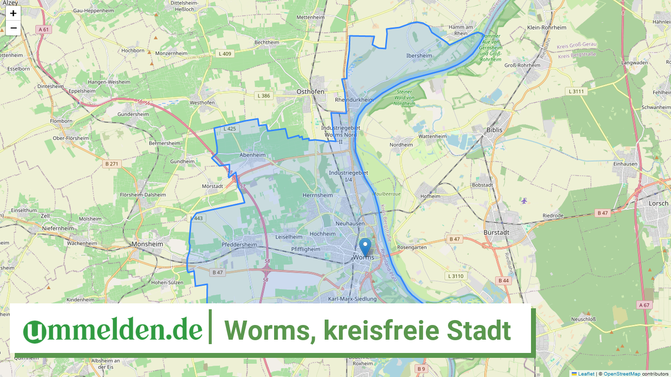 07319 Worms kreisfreie Stadt