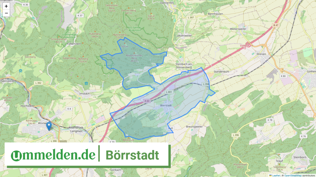 Ummelden in Börrstadt 67722