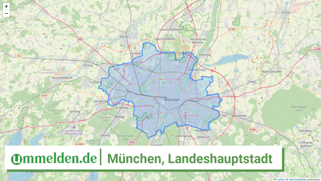 Ummelden in München, Landeshauptstadt 80313