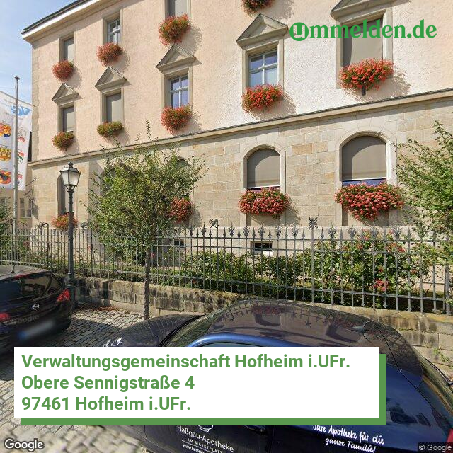 096745612 streetview amt Verwaltungsgemeinschaft Hofheim i.UFr