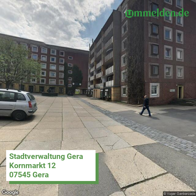 16052 streetview amt Gera Stadt