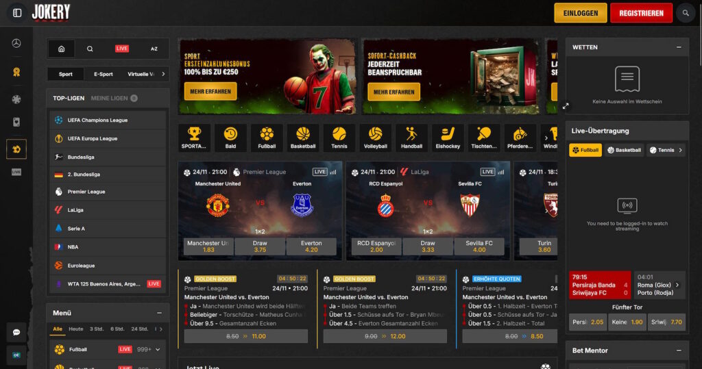 Jokery Casino Sportwetten