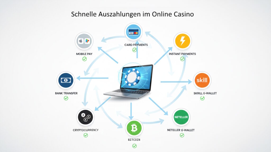 Online Casinos mit schneller Auszahlung – Die 15 beliebtesten Casinos mit Sofortauszahlung 18 Online Casinos mit schneller Auszahlung Zahlungsmöglichkeiten