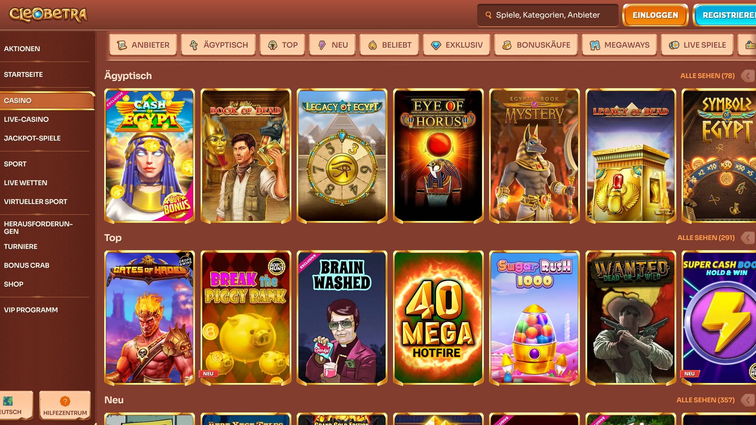 Englische Online Casinos