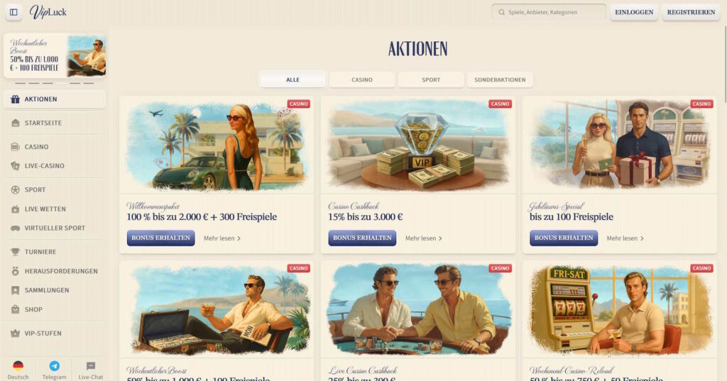 VipLuck Bonusangebote